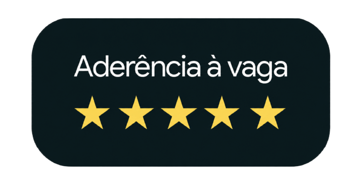 Aderência à vaga: cinco estrelas